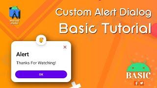 Android Custom Stylish Alert Dialog With Example - Android Studio Tutorial