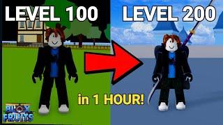 100 LEVEL TO 200 LEVEL In Blox Fruits (1 HOUR ONLY) - Roblox