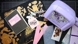 Spellbinders Lilac Shimmer Scout Unboxing, Die Cutting & Embossing! Out & About Collection Review!