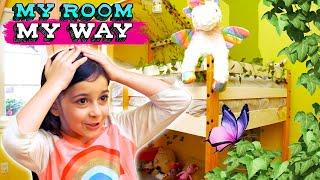 Sleeping in a TREEHOUSE Bed in My New Forest Room! | Kids Room Makeover | MY ROOM MY WAY