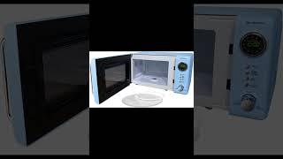 Nostalgia Retro Compact Countertop Microwave Oven 0.7 Cu. Ft. 700-Watts LED Digital Display, Child