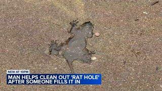 Chicago Rat Hole defaced and restored; Good Samaritan speaks with ABC7