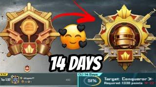 last 13 days Conqueror push video Season 18 bgmi Conqueror rank push last 13 days