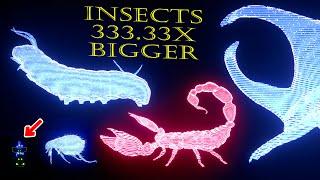 What if Insects are 333.33x Times Bigger ?【3D Hologram】