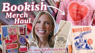 collective BOOKISH merch haul (vlog style) & re-designing my kindle stickers! 