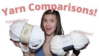 Сравнение пряжи для хобби-лобби и Walmart | Сравнение бархатной, хлопковой, толстой и акриловой пряжи