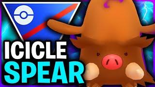 AMAZING PACING! *NEW* ICICLE SPEAR SHADOW PILOSWINE takes on the Great League | GO BATTLE LEAGUE