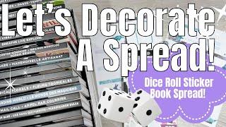 Rolling Dice to Choose A Sticker Book to Use to Decorate A Spread | Happy Planner Sticker Books