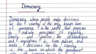 essay on democracy in english/democracy essay/essay on democracy