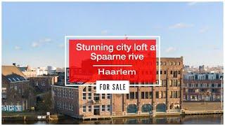 Exclusive city loft on the Spaarne river in Haarlem. Former Droste Cacao factory.
