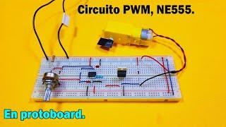 Circuito generador de señal PWM, control de velocidad de motores DC