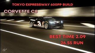 GT7 | 1 54| Good money method Car | Corvette C8 | Tokyo Expressway 600pp Build |