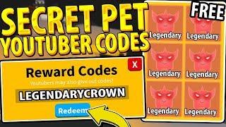 SECRET YOUTUBER CODES AND FREE LEGENDARY PET IN SABER SIMULATOR!? Roblox