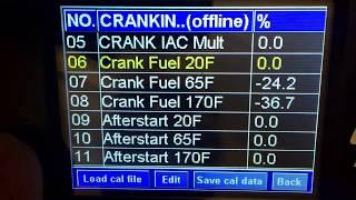 FiTech - Crank fuel and cold/warm starting