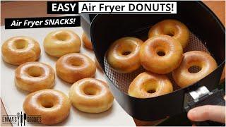 EASY Air Fryer DONUTS! Better than Krispy Kreme!!  The Best Glazed Air Fryer Donuts Recipe