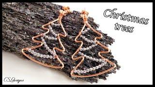 Wirework Christmas tree jewellery or decoration 