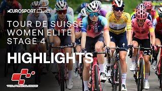 THRILLING VICTORY  | Tour de Suisse Women Stage 4 Race Highlights | Eurosport Cycling