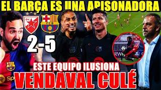 MANITA del BARÇA 2-5 al ESTRELLA ROJA ¡ARROLLADOR! DOBLETE LEWANDOWSKI, KOUNDÉ... RESUMEN