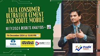 Tata Consumer, UltraTech Cement, and Route Mobile | H1 FY2024 Results Analysis~  #tataconsumer