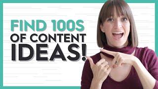 How to Find 100s of CONTENT IDEAS for Your Small Business