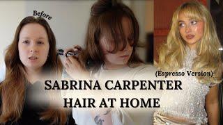 Cut & Colour my Hair at Home (Sabrina Carpenter but espresso) Healing my VERY bleach damaged hair