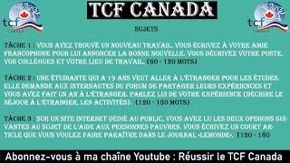 TCF CANADA : Correction (L'aide aux personnes ) d'une épreuve complète d'Expression Écrite 