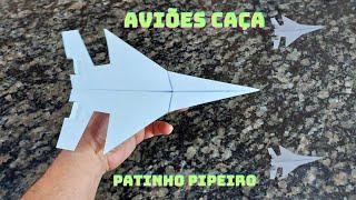 Como fazer aviões caça de papel – Avião de Papel.