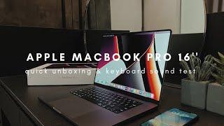 macbook pro 16"  unboxing space grey m2 pro ️  | keyboard sound test 