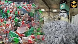 How Polyester Fiber are made from Million Waste Bottles  | Factory Mass Recycling