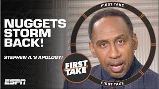 Stephen A. WAS SHOCKED & AGAIN ISSUES apology to Nuggets fans  | First Take