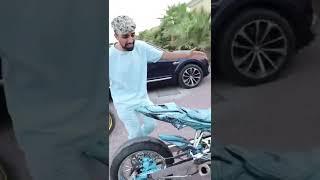 BIKE IS TOO LONGER THEN OTHERS#lanarose #movlogs #shorts #dubai #funny #chill #crazy #happy #rich