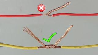 Awesome Idea! How to Twist Electric Wire Together | Properly Joint Electrical Wire | Part 1