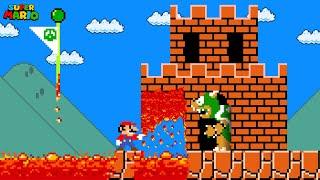 Super Mario Bros. but everything Mario touches turn to Lava...