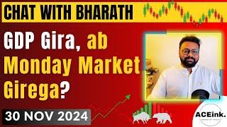 GDP Gira, ab Monday Market Girega? | Chat with Bharath Shankar | Aceink