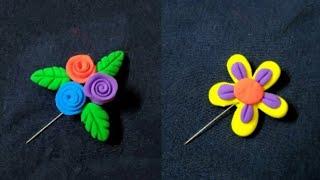 DIY Clay Hijab Pin / How to make Hijab pin at Home / ক্লে দিয়ে হিজাব পিন বানানো / Hijab pin