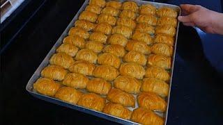 Yaptığım en kolay baklava 3 yufkayı birden açarak baklava yapıyoruz #tatlı #baklava