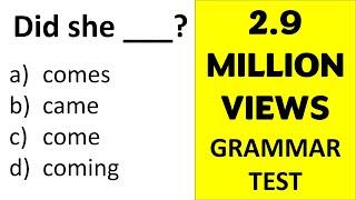 ENGLISH GRAMMAR TEST - 41. CAN YOU SCORE 10/10?  Grammar Tenses test. ENGLISH QUIZ.