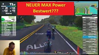 Zwift Foundation Workout und Versuch neue MAX Leistung aufzustellen!