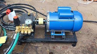 300-350 BAR TRIPLEX PLUNGER PUMP WITH 3 HP CROMPTON MOTOR  CONTACT ️ 9726255752 ️