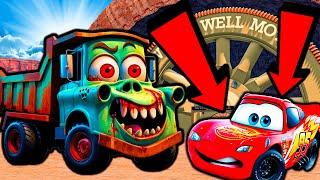 ️Big & Small vs Epic Escape️McQueen and Mater VS MONSTER DUMP TRUCK & Zombie Cartoon|BeamNG.Drive