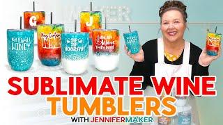 How To Sublimate A Wine Tumbler | Partial And Full Wrap Tutorial