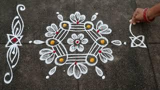 2 Min Rangoli Designs3x2 dots Easy & Small MugguluDaily Rangoli DesignsSide Border Rangoli Design