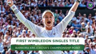 Barbora Krejcikova wins Wimbledon | Winning Moment and Celebration | Final | Wimbledon 2024