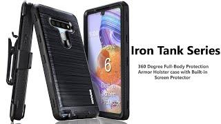 LG Stylo 6 Case, COVRWARE Iron Tank Series Holster Armor Case with Built-in Screen Protector