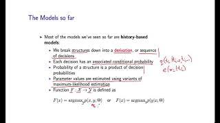 18 - 2  Recap of History based Models