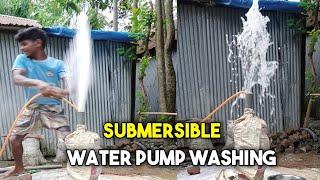 Submersible water pump washing || Cleaning deep water pump