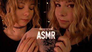 45min layered ASMR | "shh, relax, sleepy" whispering & stormy nature ambience sounds for deep sleep