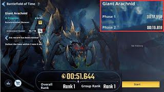 Giant Arachnid (0:51.644) (49s?) | A5 Cha | Battlefield of Time Season 5 #1 | Solo Leveling: Arise