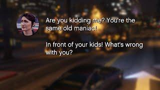 What Happens If You Commit A Crime In Front of Your Family ? GTA 5 (Alternative Dialogue - Amanda)