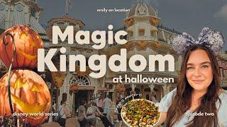 A SPOOKY First Day at Disney's MAGIC KINGDOM: halloween decorations, snacks & the haunted mansion!